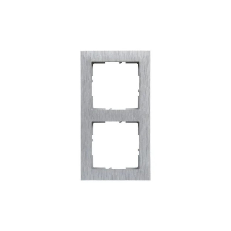 SUNO Ramka dwukrotna aluminium szczotkowane 721562