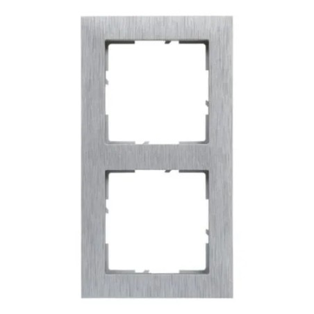 SUNO Ramka dwukrotna aluminium szczotkowane 721562