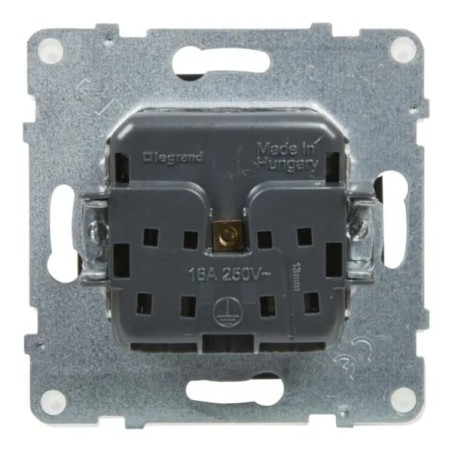 SUNO Gniazdo pojedyncze 2P+Z IP44 czarne 16A 250V zaciski automatyczne z przesłoną 721486