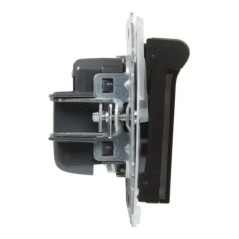 SUNO Gniazdo pojedyncze 2P+Z IP44 czarne 16A 250V zaciski automatyczne z przesłoną 721486