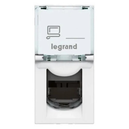 MOSAIC Gniazdo komputerowe pojedyncze RJ45 kat.6 STP białe 076563