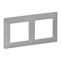 VALENA LIFE Ramka podwójna aluminium 754132