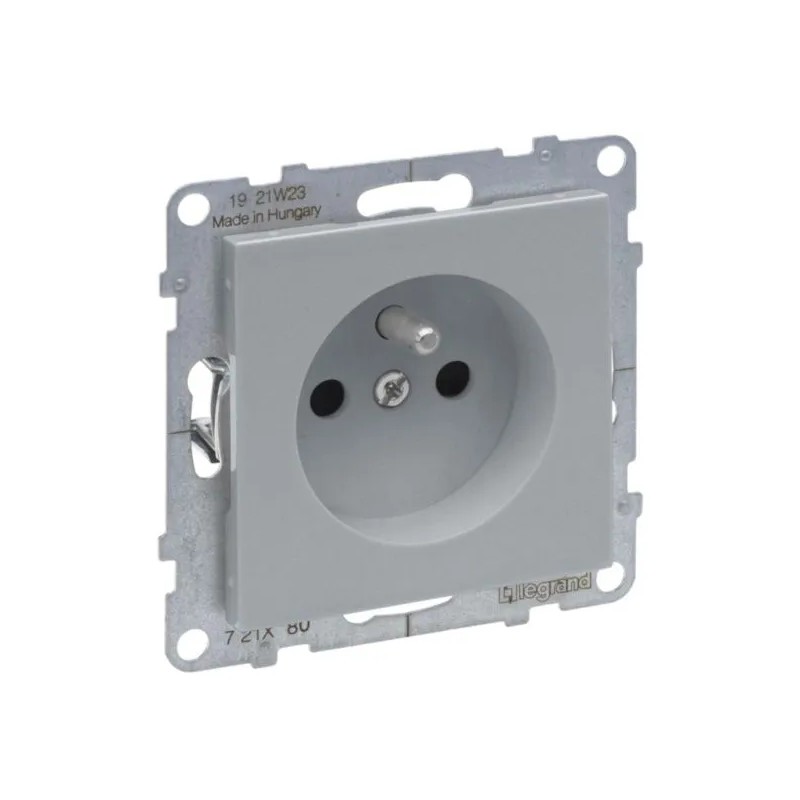SUNO Gniazdo pojedyncze 2P+Z aluminium 16A 250V zaciski automatyczne z przesłoną 721380 SUNO Gniazdo pojedyncze 2P+Z aluminium 16A 250V zaciski automatyczne z przesłoną 721380