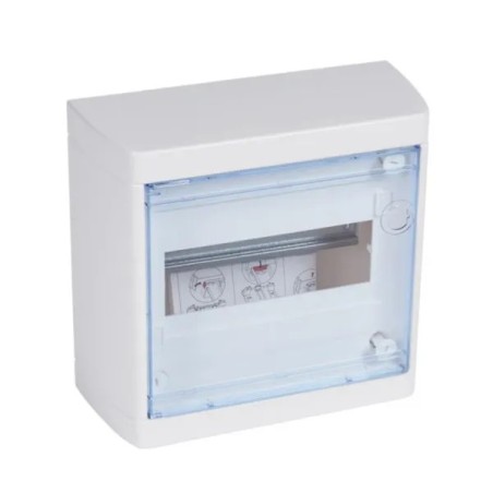 Rozdzielnica modułowa 1x8 natynkowa IP40 Nedbox (drzwi transparentne) 601245