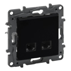 Niloe Step Gniazdo podwójne 2xRJ45 kat. 5e UTP czarny 863560
