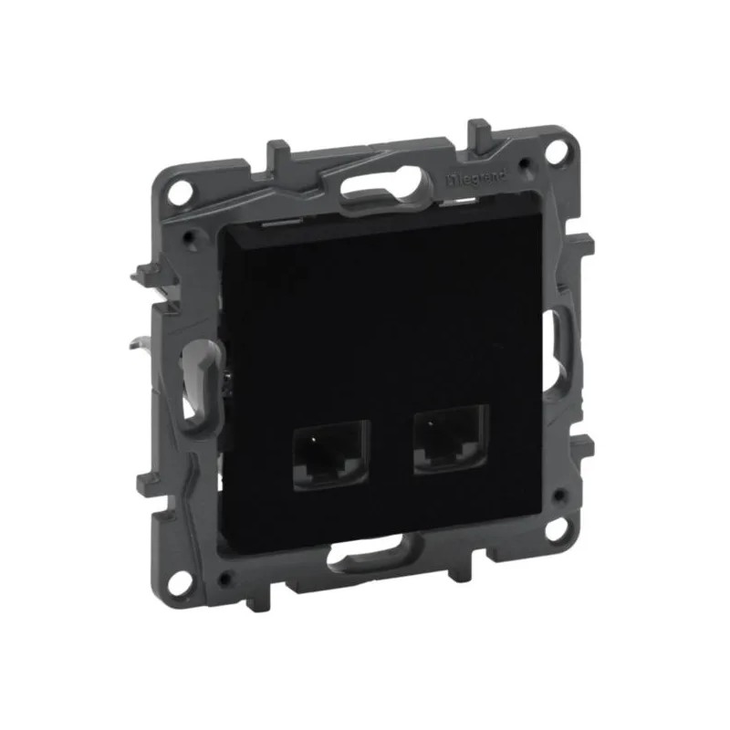 Niloe Step Gniazdo podwójne 2xRJ45 kat. 5e UTP czarny 863560