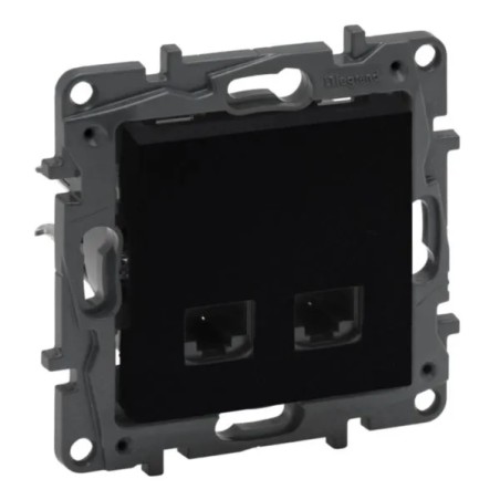 Niloe Step Gniazdo podwójne 2xRJ45 kat. 5e UTP czarny 863560