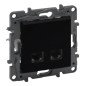 Niloe Step Gniazdo podwójne 2xRJ45 kat. 5e UTP czarny 863560