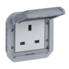 NOWE PLEXO 55 Gniazdo standard brytyjski 2P+Z zaciski śrubowe mecha...