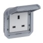 NOWE PLEXO 55 Gniazdo standard brytyjski 2P+Z zaciski śrubowe mechanizm 13A - 250V AC szare 069585L
