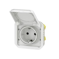 NOWE PLEXO 55 Gniazdo Schuko 2P+Z zaciski auto mechanizm 16A - 250V AC białe 069640L