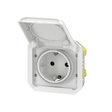 NOWE PLEXO 55 Gniazdo Schuko 2P+Z zaciski auto mechanizm 16A - 250V AC białe 069640L