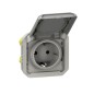 NOWE PLEXO 55 Gniazdo Schuko 2P+Z zaciski auto mechanizm 16A - 250V AC szare 069570L