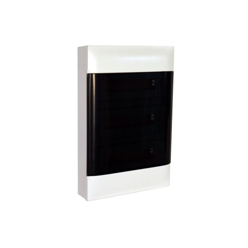 Rozdzielnica modułowa natynkowa PRACTIBOX S 3X18 drzwi transparentne + 3x1P B16 RX3 137438P