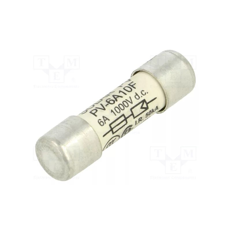 Wkładka bezpiecznikowa cylindryczna PV 10x38mm 6A gPV 1000V DC PV-6A10F