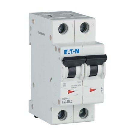 Wyłącznik nadprądowy 2P D 6A 15kA AC FAZ D6/2 278777