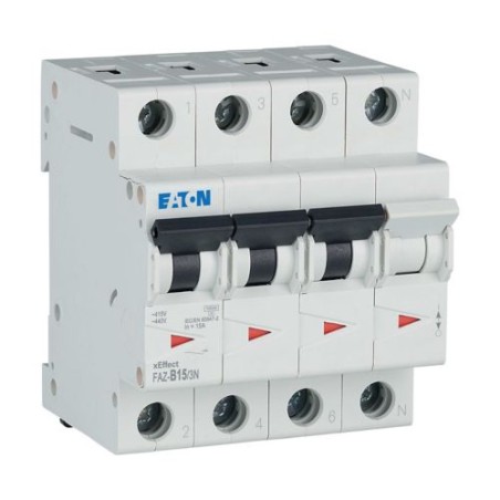 Wyłącznik nadprądowy 3P+N B 15A 15kA AC FAZ-B15/3N 278948