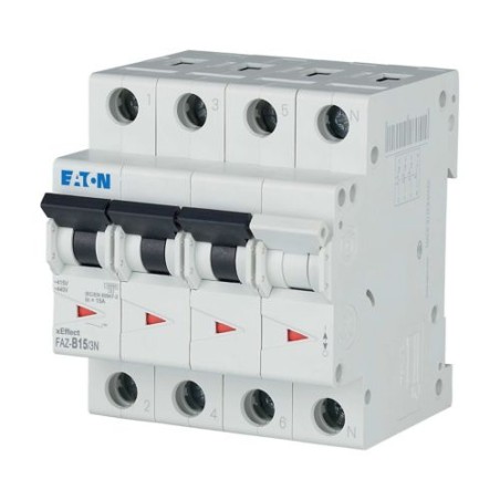 Wyłącznik nadprądowy 3P+N B 15A 15kA AC FAZ-B15/3N 278948