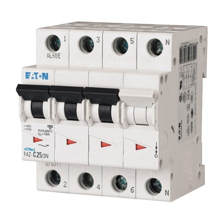 Wyłącznik nadprądowy 3P+N B 12A 15kA AC FAZ-B12/3N 278946