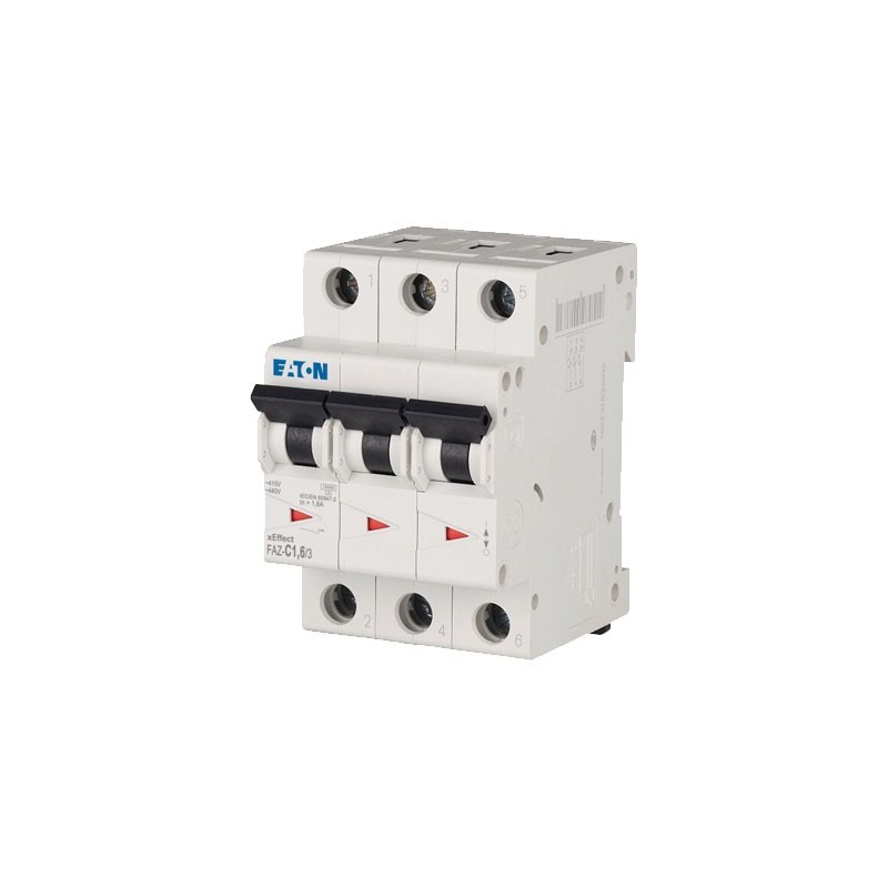 Wyłącznik nadprądowy 3P C 1,6A 15kA AC FAZ-C1,6/3 278860 Wyłącznik nadprądowy 3P C 1,6A 15kA AC FAZ-C1,6/3 278860