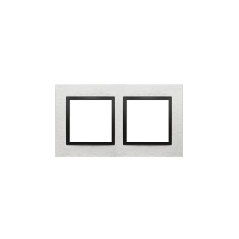 Simon 54 Nature Ramka 2-krotna metalowa, Inox Nero DRN2/82