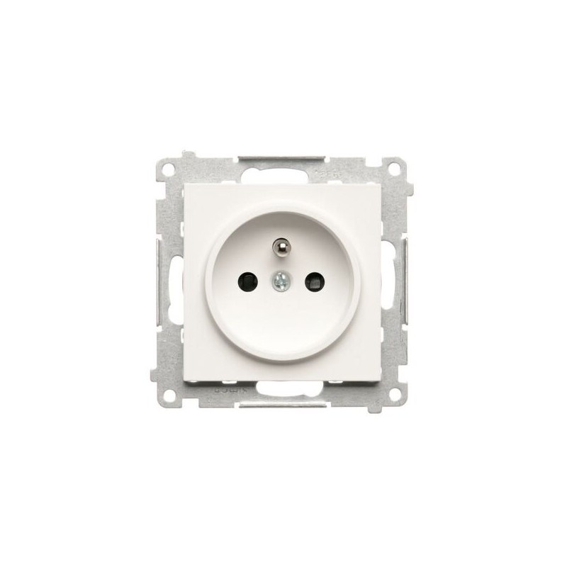 Simon 55 Gniazdo Schuko z przesłonami (moduł) 16 A, 250 V~, szybkozłącza Biały mat TGSZ1CZ.01/111 Simon 55 Gniazdo Schuko z przesłonami (moduł) 16 A, 250 V~, szybkozłącza Biały mat TGSZ1CZ.01/111