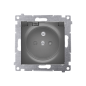 Simon 54 Gniazdo Schuko do wersji IP44 z przesłonami z uszczelką ramki (moduł) 16A 250V klapka transp. czarny mat DGSZ1BZ.01/49A