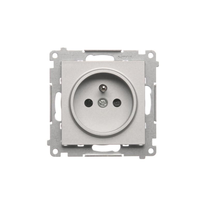 Simon 55 Gniazdo Schuko z przesłonami (moduł) 16 A, 250 V~, szybkozłącza Aluminium mat TGSZ1CZ.01/143 Simon 55 Gniazdo Schuko z przesłonami (moduł) 16 A, 250 V~, szybkozłącza Aluminium mat TGSZ1CZ.01/143