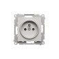 Simon 55 Gniazdo Schuko z przesłonami (moduł) 16 A, 250 V~, szybkozłącza Aluminium mat TGSZ1CZ.01/143 Simon 55 Gniazdo Schuko z przesłonami (moduł) 16 A, 250 V~, szybkozłącza Aluminium mat TGSZ1CZ.01/143