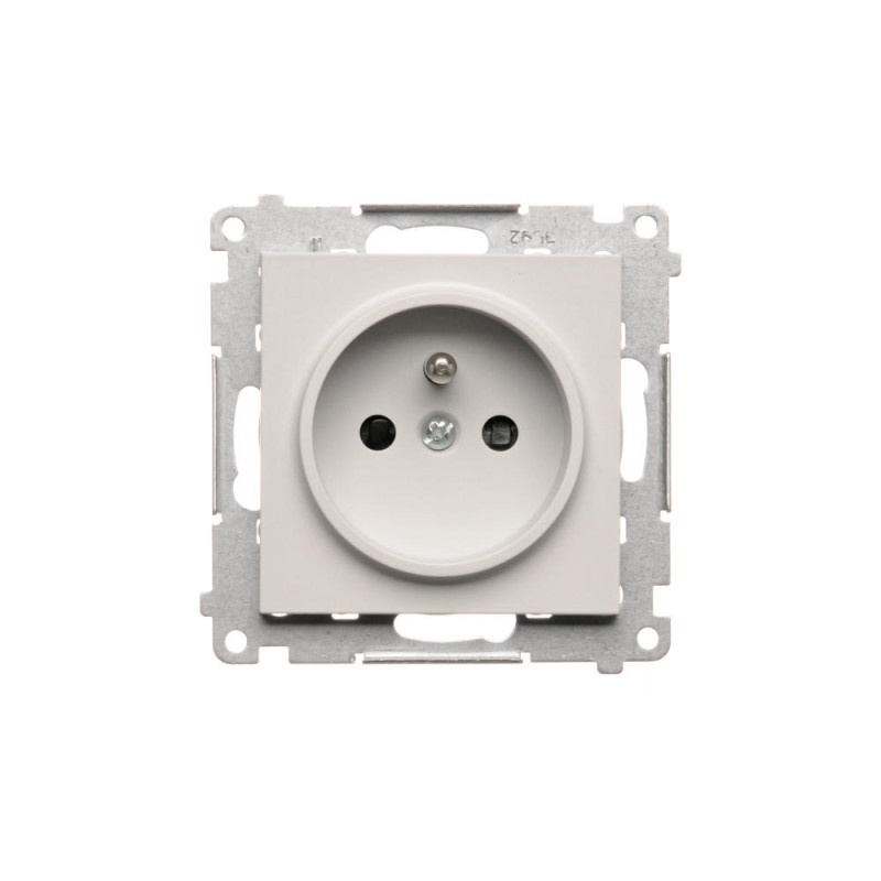 Simon 55 Gniazdo Schuko z przesłonami (moduł) 16 A, 250 V~, szybkozłącza Jasnoszary mat TGSZ1CZ.01/114 Simon 55 Gniazdo Schuko z przesłonami (moduł) 16 A, 250 V~, szybkozłącza Jasnoszary mat TGSZ1CZ.01/114