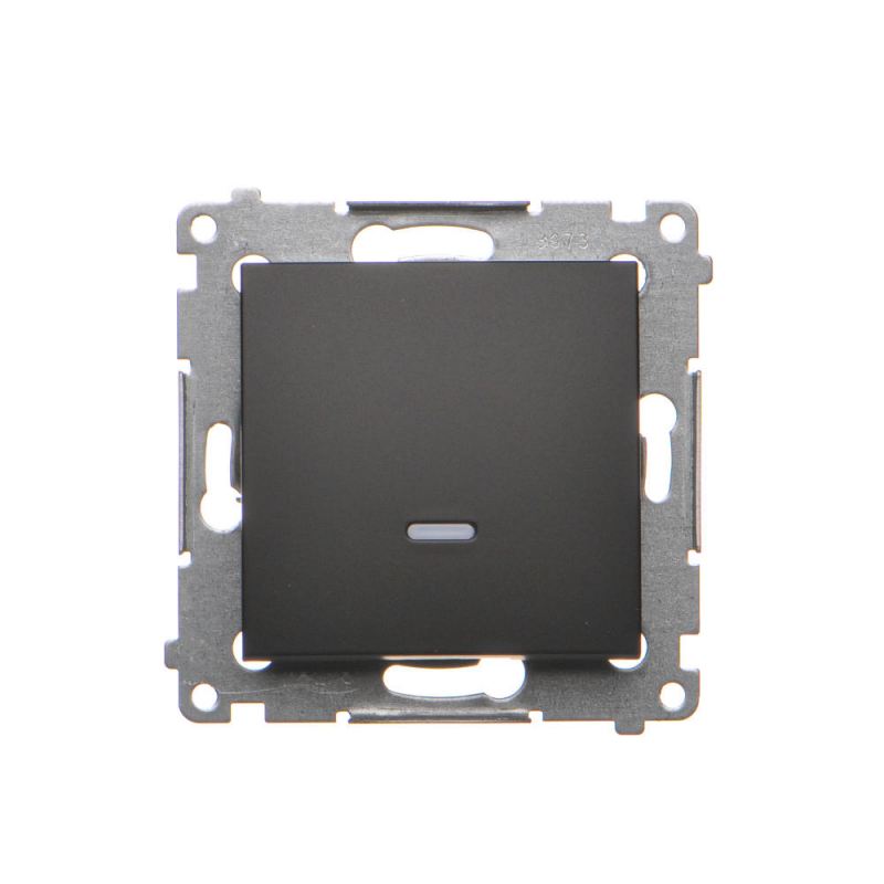 Simon 54 Łącznik jednobiegunowy z podświetleniem LED (moduł) 10AX 250V szybkozłącza, czarny mat DW1L.01/49 Simon 54 Łącznik jednobiegunowy z podświetleniem LED (moduł) 10AX 250V szybkozłącza, czarny mat DW1L.01/49