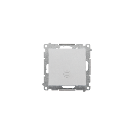 Simon 55 Łącznik jednobiegunowy z podświetleniem LED (moduł) 10 AX, 250 V~, szybkozłącza Aluminium mat TW1L.01/143