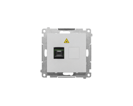 Simon 55 Gniazdo światłowodowe / optyczne pojedyncze SC/APC (moduł) Aluminium mat TGS1.01/143