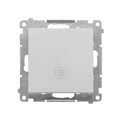 Simon 55 Łącznik jednobiegunowy z sygnalizacją załączenia LED (moduł) 10 AX, 250 V~, szybkozłącza Aluminium mat TW1ZL.01/143