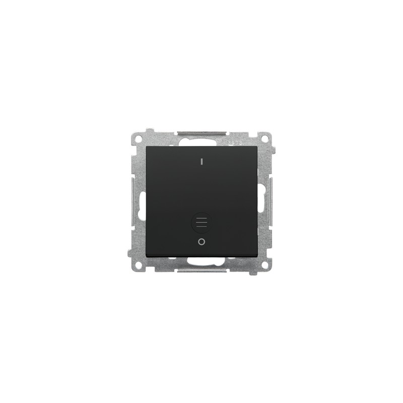 Simon 55 Łącznik dwubiegunowy z podświetleniem LED (moduł) 10 AX, 250 V~, szybkozłącza Czarny mat TW2L.01/149 Simon 55 Łącznik dwubiegunowy z podświetleniem LED (moduł) 10 AX, 250 V~, szybkozłącza Czarny mat TW2L.01/149