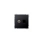 Simon Basic Gniazdo antenowe typu F + komputerowe RJ45 kat.6 grafit matowy BMAFRJ45.01/28 Simon Basic Gniazdo antenowe typu F + komputerowe RJ45 kat.6 grafit matowy BMAFRJ45.01/28