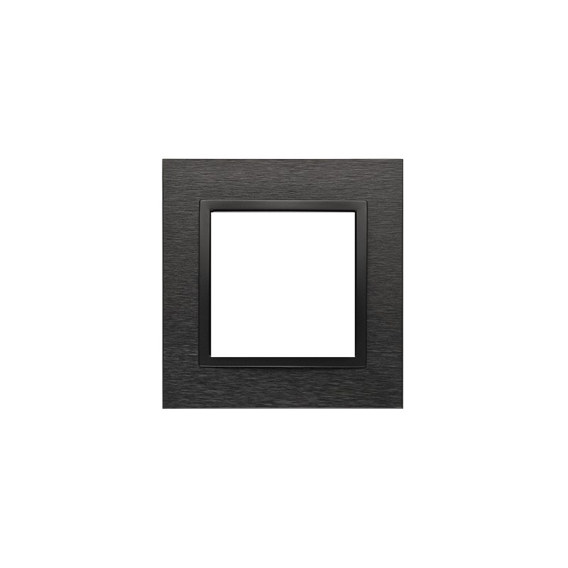 Simon 54 Nature Ramka 1-krotna metalowa, Inox Dark DRN1/83