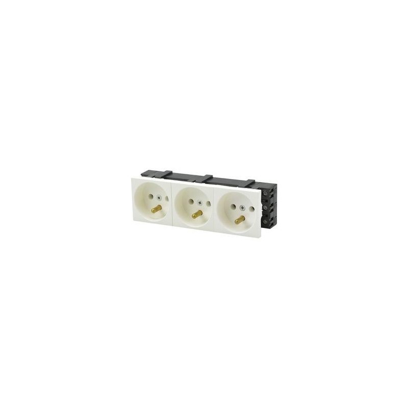 Gniazdo Elektryczne 3x2P+Z AKS Zielonka Uziemnione 16A 250V