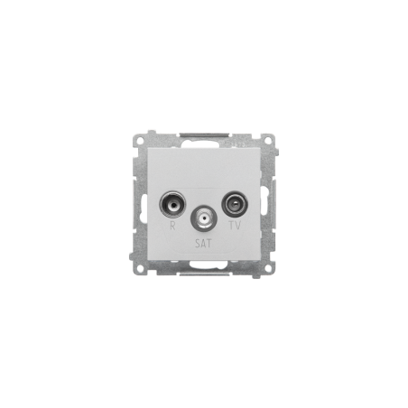 Simon 55 Gniazdo antenowe R-TV końcowe separowane (moduł). 1x Wejście: 5862 MHz Aluminium mat TAK.01/143