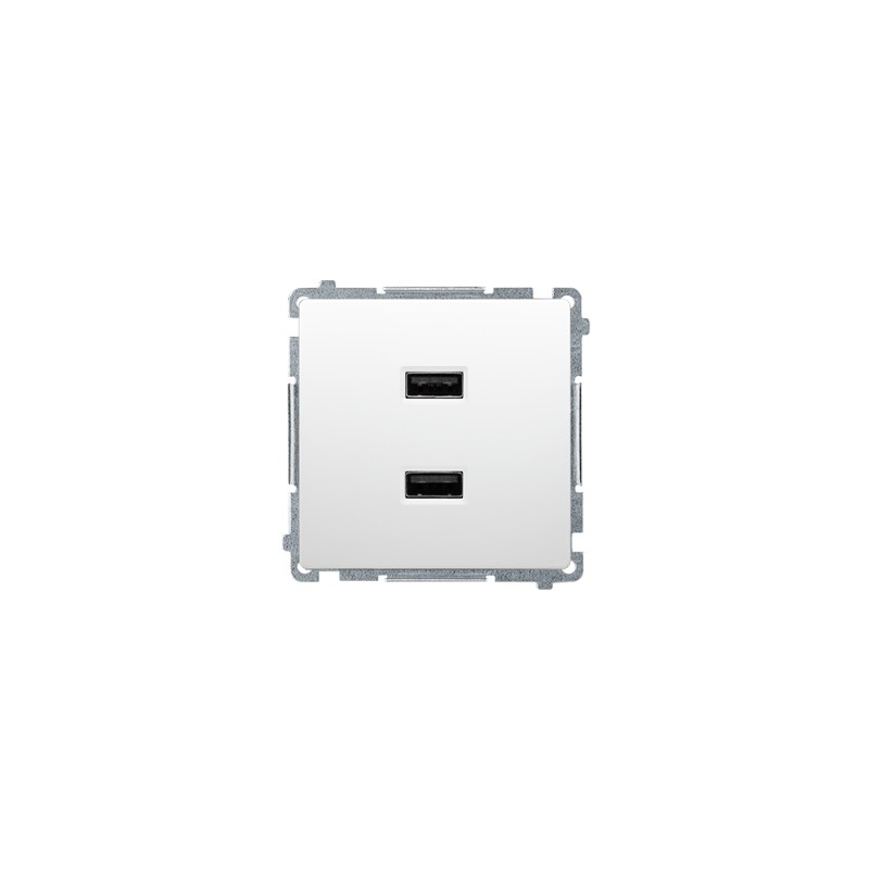 Simon Basic Ładowarka 2 x USB (moduł), 2.1 A, 5V DC, 230V biały BMC2USB.01/11/B