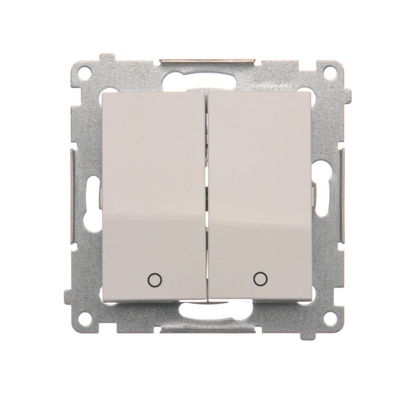 Simon 54 Łącznik dwubiegunowy podwójny (moduł) 16AX 250V biały DW22A.01/11 Simon 54 Łącznik dwubiegunowy podwójny (moduł) 16AX 250V biały DW22A.01/11