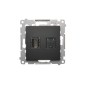 Simon 54 Gniazdo HDMI + RJ45 kat.6. (moduł) czarny mat DGHRJ45.01/49