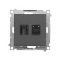 Simon 55 Gniazdo HDMI + RJ45 kat.6. (moduł) Grafitowy mat TGHRJ45.01/116