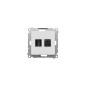 Simon 55 Gniazdo HDMI + RJ45 kat.6. (moduł) Jasnoszary mat TGHRJ45.01/114