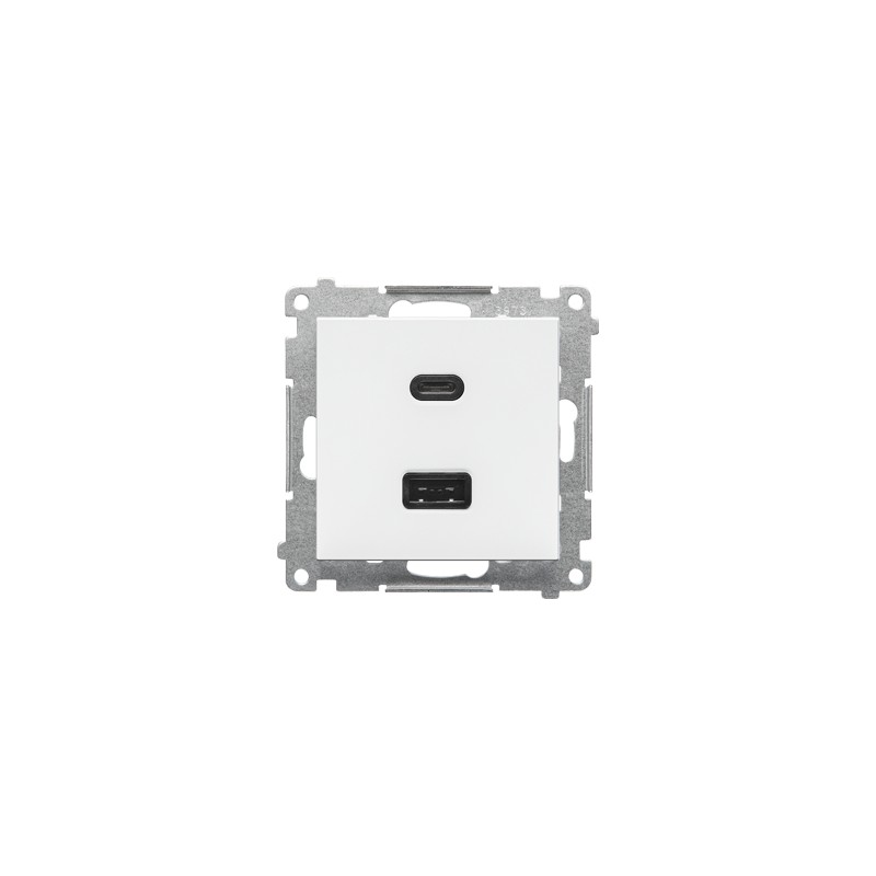 Simon 55 Ładowarka USB typ A+C (moduł) Biały mat TEC2CA.01/111