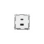 Simon 55 Ładowarka USB typ A+C (moduł) Biały mat TEC2CA.01/111