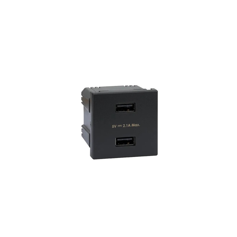 Ładowarka USB K45 (45x45) gniazdo typ A 5V/2,1A K126E/14