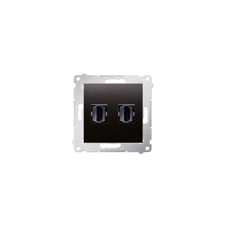 Simon 54 Gniazdo HDMI podwójne (moduł) czarny mat DGHDMI2.01/49