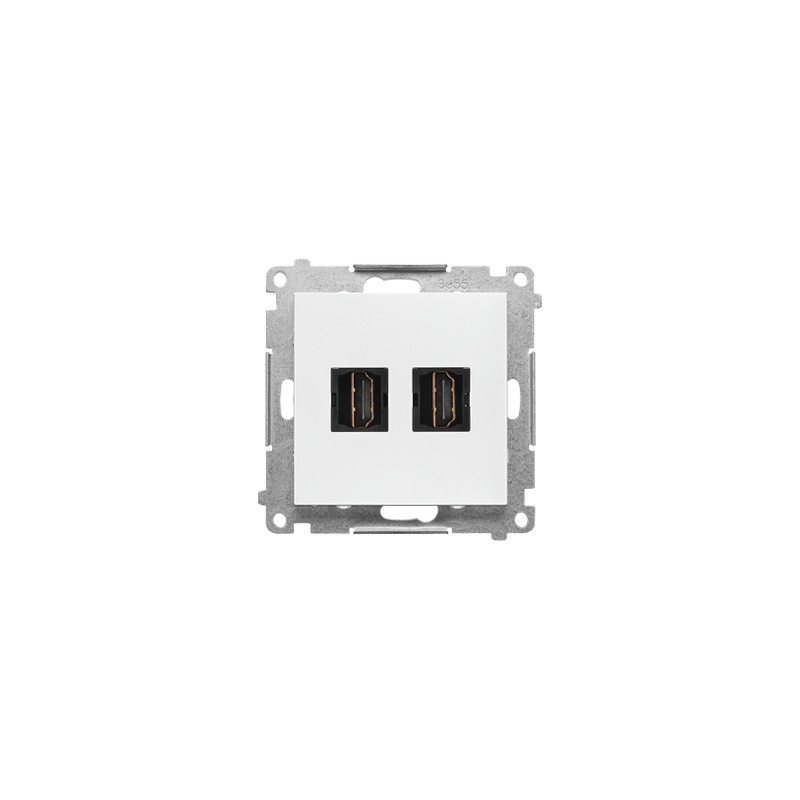 Simon 55 Gniazdo HDMI podwójne (moduł) Biały mat TGHDMI2.01/111