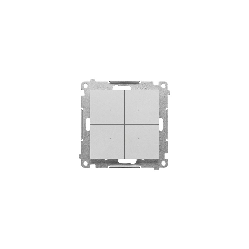Simon 55 Łącznik/przycisk 4-krotny elektroniczny (moduł) Aluminium mat TEW4.01/143
